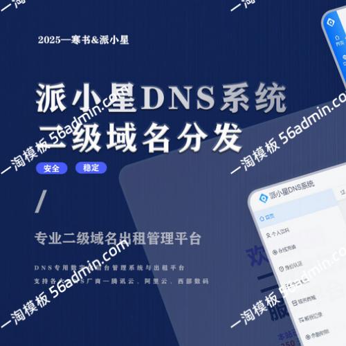 2025派小星DNS二级域名分发源码V1.0.1