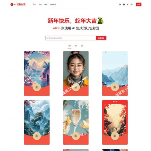 AI微信红包封面生成器源码/一款开源的微信红包封面生成工具